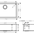 Chậu Rửa Bát 1 hố Hansgrohe 43428809