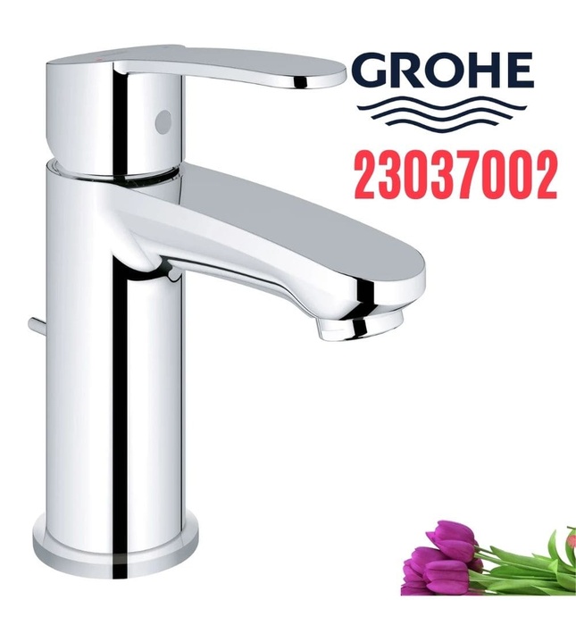 Vòi lavabo nóng lạnh 1 chân thấp gắn chậu GROHE 23037002