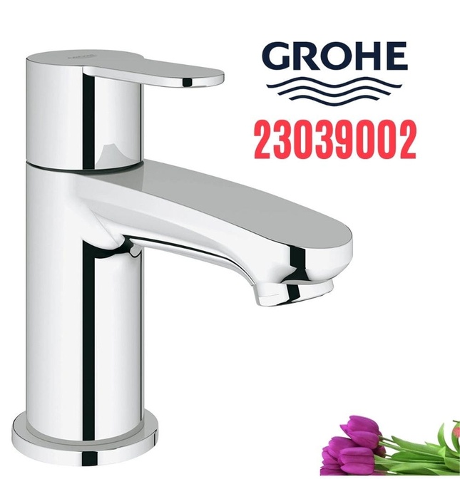 Vòi lavabo nóng lạnh 1 chân thấp gắn chậu GROHE 23039002