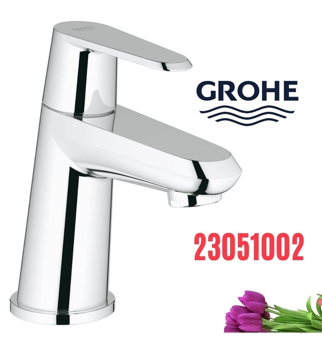Vòi lavabo nóng lạnh 1 chân thấp gắn chậu Grohe 23051002