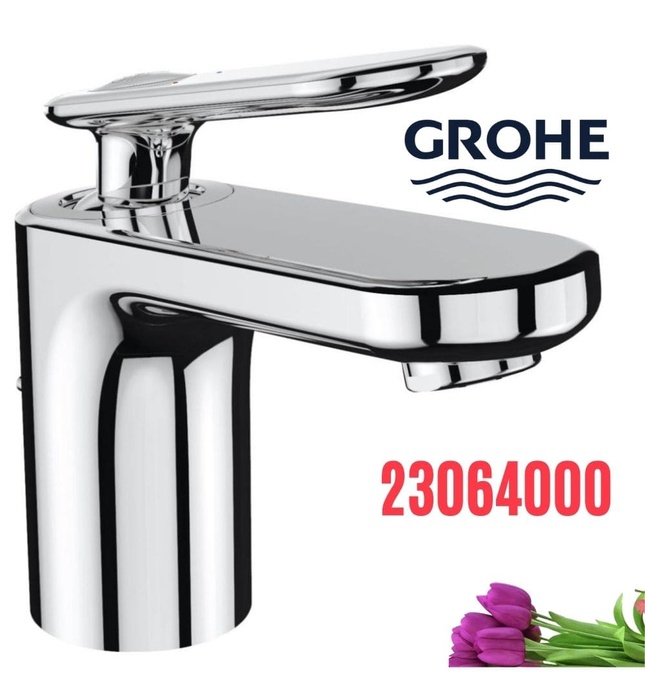 Vòi lavabo nóng lạnh 1 chân thấp gắn chậu Grohe 23064000