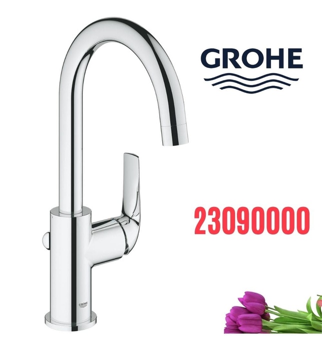Vòi lavabo nóng lạnh dấu hỏi 1 chân gắn chậu Grohe 23090000