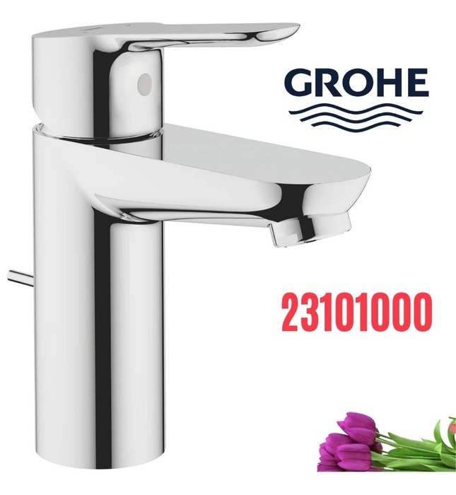 Vòi lavabo nóng lạnh 1 chân thấp gắn chậu GROHE 23101000