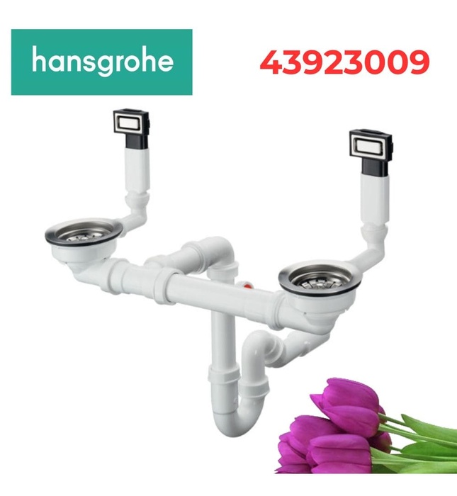 Xi phông chậu rửa bát đôi Hansgrohe 43923009