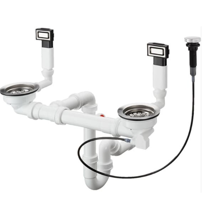 Xi phông chậu rửa bát đôi Hansgrohe 43932009