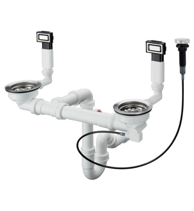 Xi phông chậu rửa bát đôi Hansgrohe 43933009