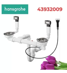 Xi phông chậu rửa bát đôi Hansgrohe 43932009