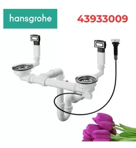 Xi phông chậu rửa bát đôi Hansgrohe 43933009