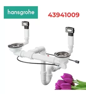 Xi phông chậu rửa bát đôi Hansgrohe 43942009