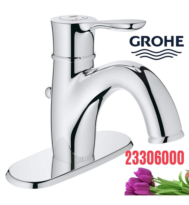Vòi lavabo nóng lạnh 1 chân gắn chậu Grohe 23306000