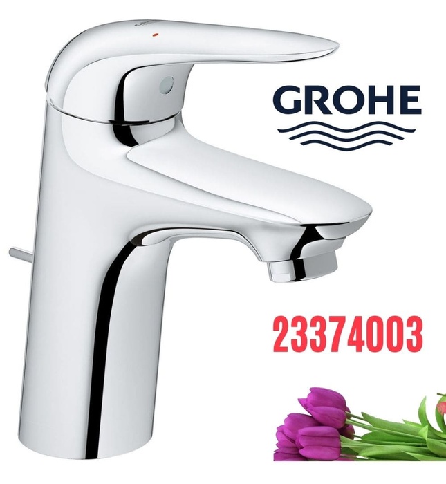 Vòi lavabo nóng lạnh 1 chân thấp gắn chậu GROHE 23374003