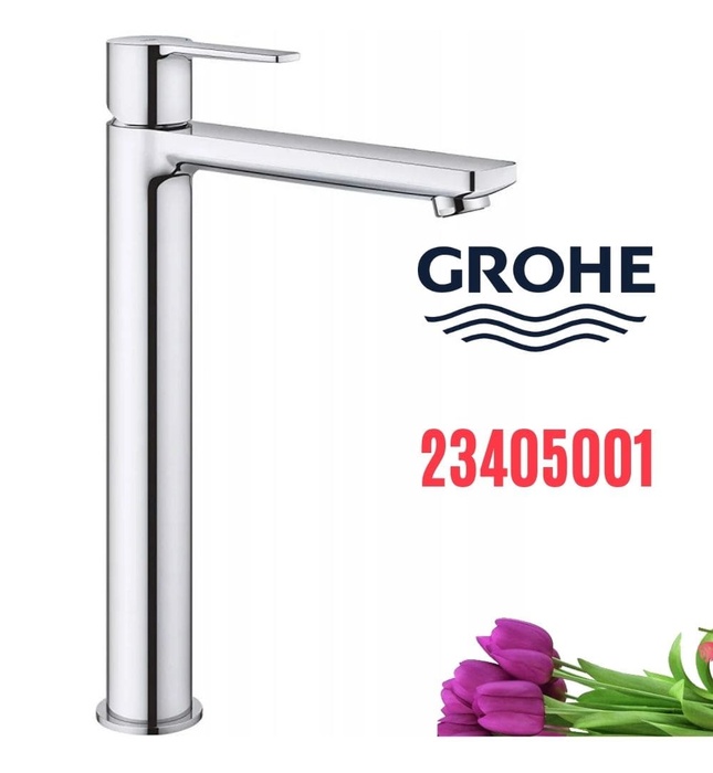 Vòi lavabo nóng lạnh 1 chân cao gắn chậu Grohe 23405001