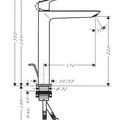 Vòi Lavabo Thân Cao Nóng Lạnh Hansgrohe 71257007