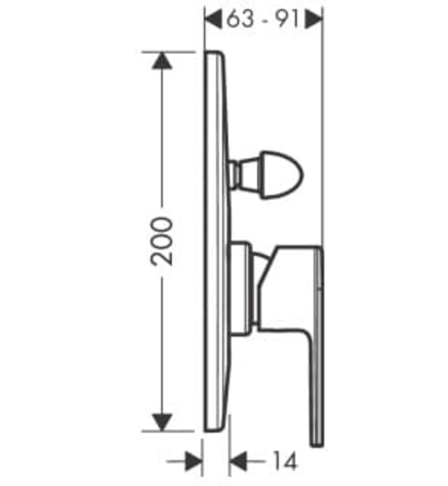 BỘ TRỘN BỒN TẮM HANSGROHE 71458677