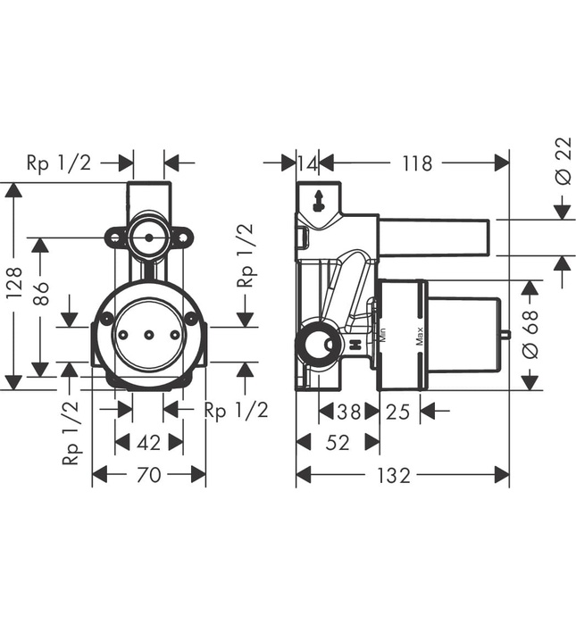 Bộ Âm Tường Sen Tắm Hansgrohe 71465187