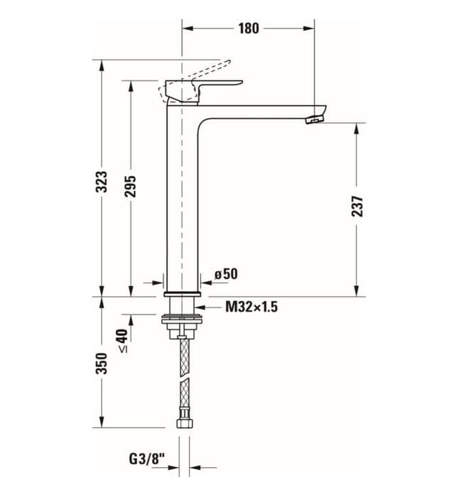 Vòi Nóng Lạnh Lavabo Duravit A11040002010