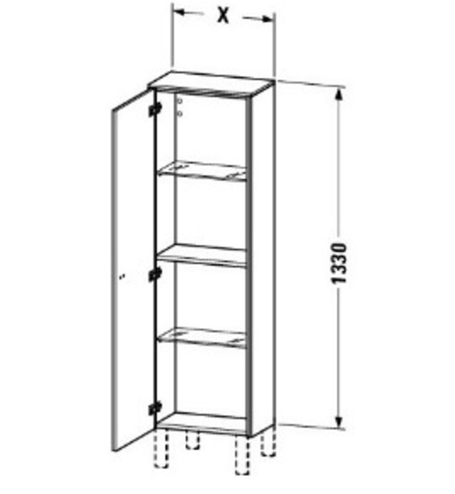 Tủ Để Đồ Nhà Vệ Sinh Duravit BR1300L1022