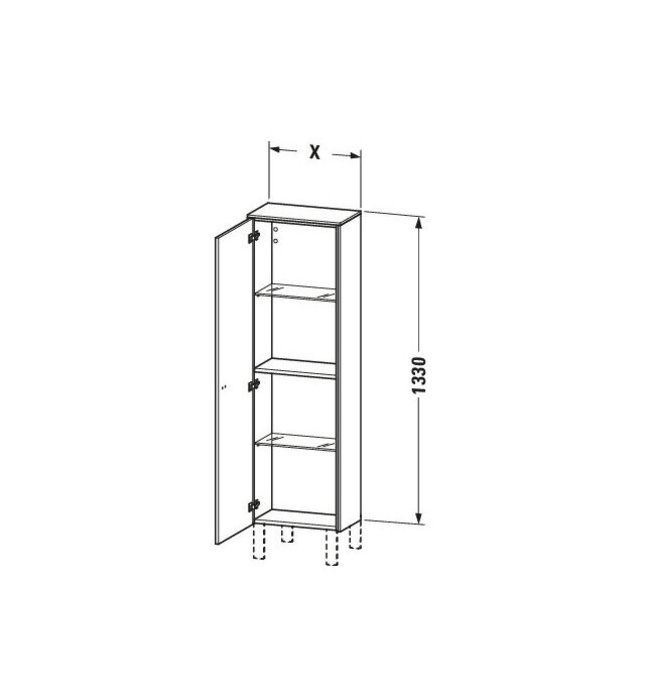 Tủ Để Đồ Nhà Vệ Sinh Duravit BR1300L4343