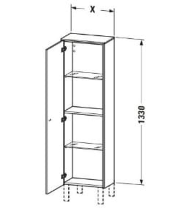 Tủ Để Đồ Nhà Vệ Sinh Duravit BR1300R0707