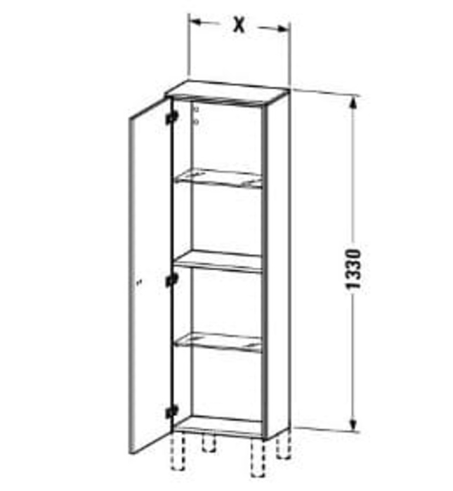 Tủ Để Đồ Nhà Vệ Sinh Duravit BR1300R1007