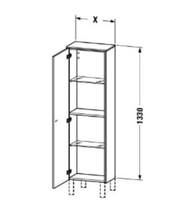 Tủ Để Đồ Nhà Vệ Sinh Duravit BR1300R1091