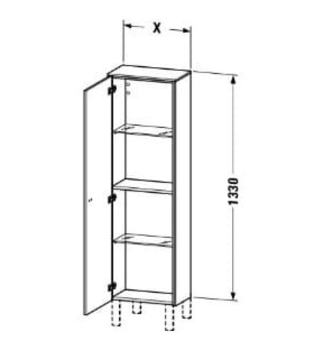 Tủ Để Đồ Nhà Vệ Sinh Duravit BR1300R1818