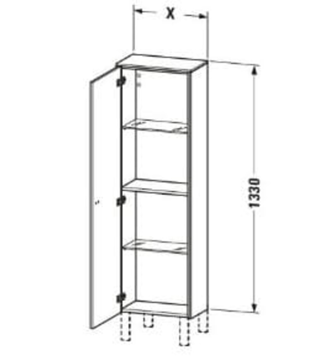 Tủ Để Đồ Nhà Vệ Sinh Duravit BR1300R4343