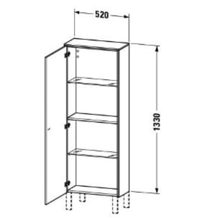Tủ Để Đồ Nhà Vệ Sinh Duravit BR1301L1018