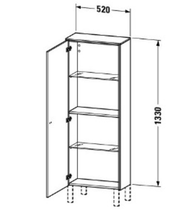 Tủ Để Đồ Nhà Vệ Sinh Duravit BR1301L1021