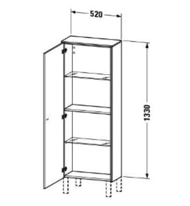 Tủ Để Đồ Nhà Vệ Sinh Duravit BR1301L1035