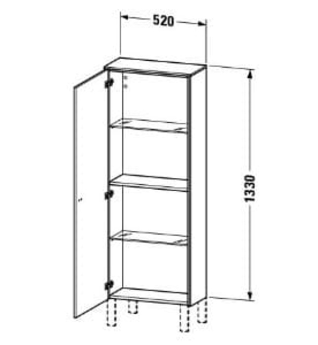 Tủ Để Đồ Nhà Vệ Sinh Duravit BR1301L1043