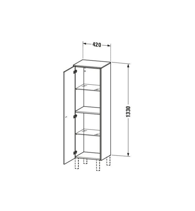 Tủ Để Đồ Nhà Vệ Sinh Duravit BR1310L1022