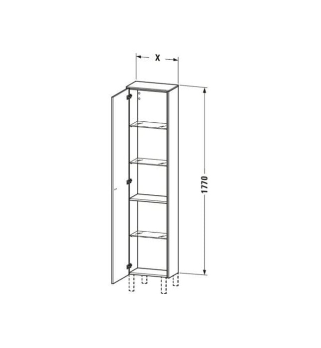 Tủ Để Đồ Nhà Vệ Sinh Duravit BR1320L2222
