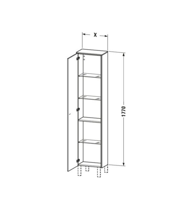 Tủ Để Đồ Nhà Vệ Sinh Duravit BR1320R1022