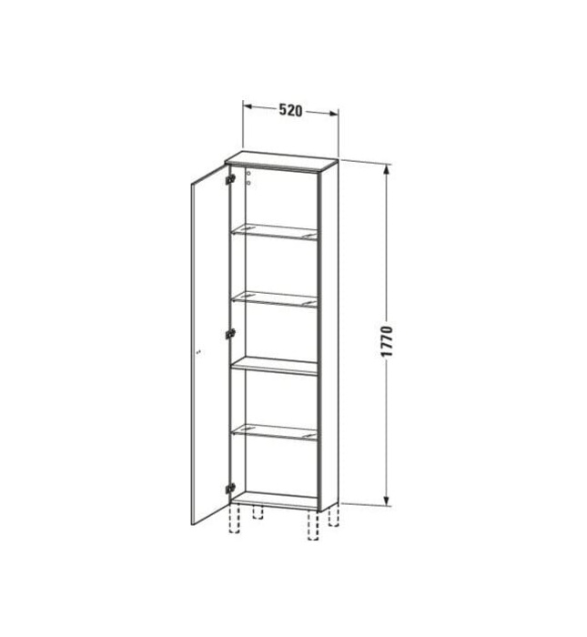 Tủ Để Đồ Nhà Vệ Sinh Duravit BR1321L1053