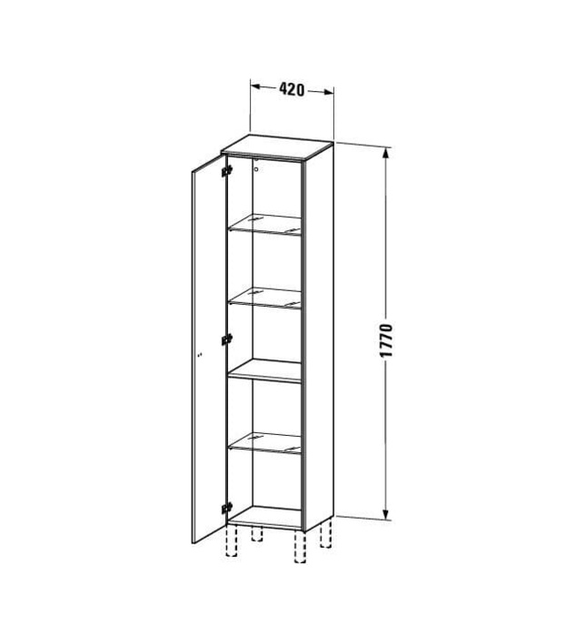 Tủ Để Đồ Nhà Vệ Sinh Duravit BR1330L1075