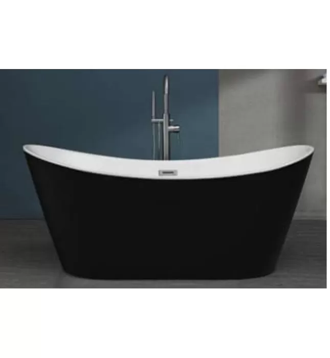 Bồn tắm đặt sàn 1.6m Mowoen MW8207BW-160 màu đen