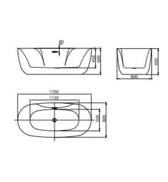 Bồn tắm đặt sàn 1.7m Mowoen MW8237-170