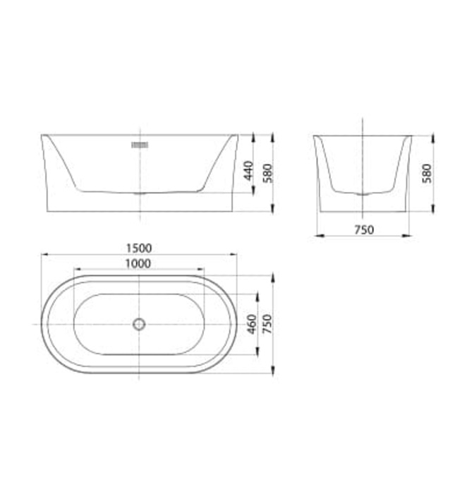 Bồn tắm đặt sàn massage 1.5m Mowoen MW8299-150.MS