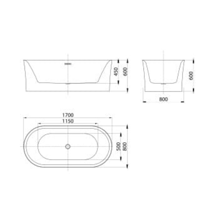 Bồn tắm đặt sàn 1.7m Mowoen MW8299-170.MS
