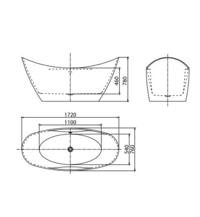 Bồn tắm đặt sàn 1.7m Mowoen MW8207-172
