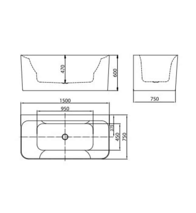 Bồn tắm đặt sàn massage 1.5m Mowoen MW8217-150.MS