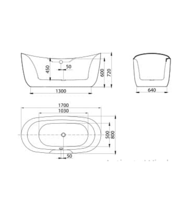 Bồn tắm đặt sàn massage 1.7m Mowoen MW8305BFB-170.MS