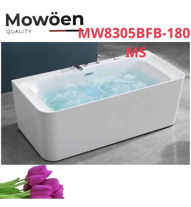 Bồn tắm đặt sàn massage 1.8m Mowoen MW8305BFB-180.MS