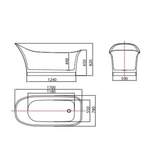 Bồn tắm đặt sàn 1.7m Mowoen MW8310-170