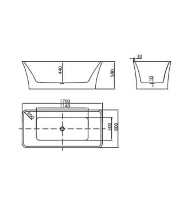Bồn tắm đặt sàn 1.7m Mowoen MW8120-170