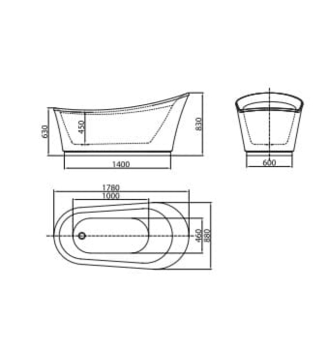 Bồn tắm đặt sàn 1.8m Mowoen MW8204B-178