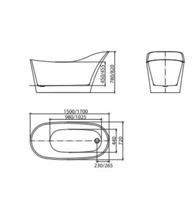 Bồn tắm đặt sàn 1.5m Mowoen MW8218-150