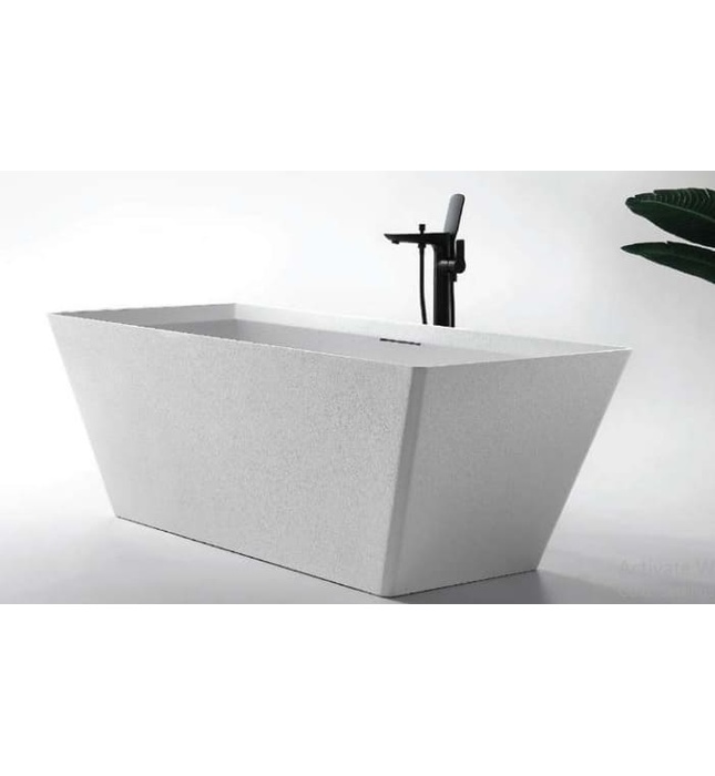 Bồn Tắm Mô Phỏng Đá Tự Nhiên Đặt Sàn 1.7m Mowoen MW001-Matt White 170