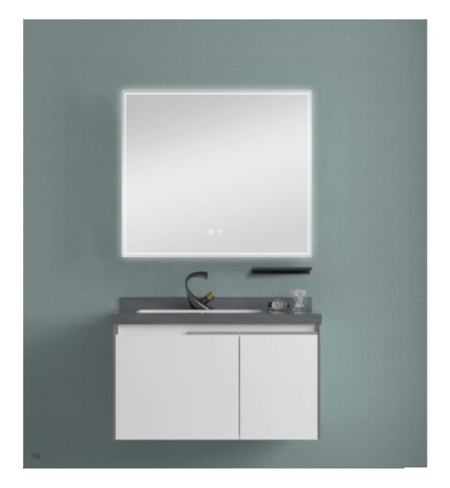 Bộ tủ chậu cao cấp đèn Led Mowoen MW6631R-80SB